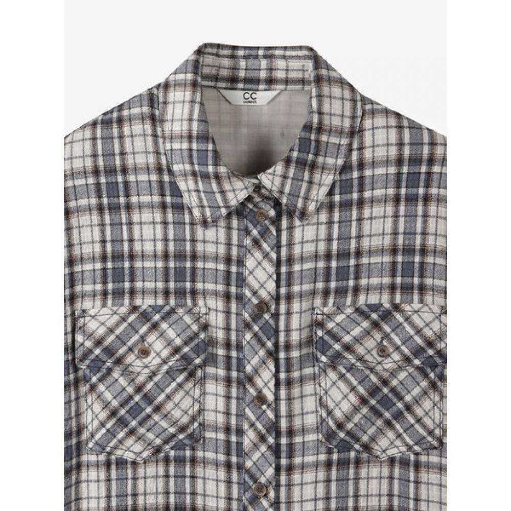 Cc Collect Oversized Check Pattern Shirt C261msc009c