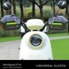 Housse de protection de main grise Bande réfléchissante de nuit Protection de guidon Garde-main E-bike Conduite ATV