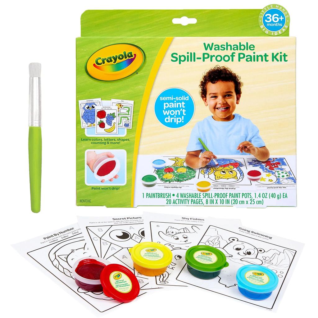 Crayola 811495 Genuine Coloring Book 4 Coloring 20 No Water Required Set, Colors, Sheets, Sheets,