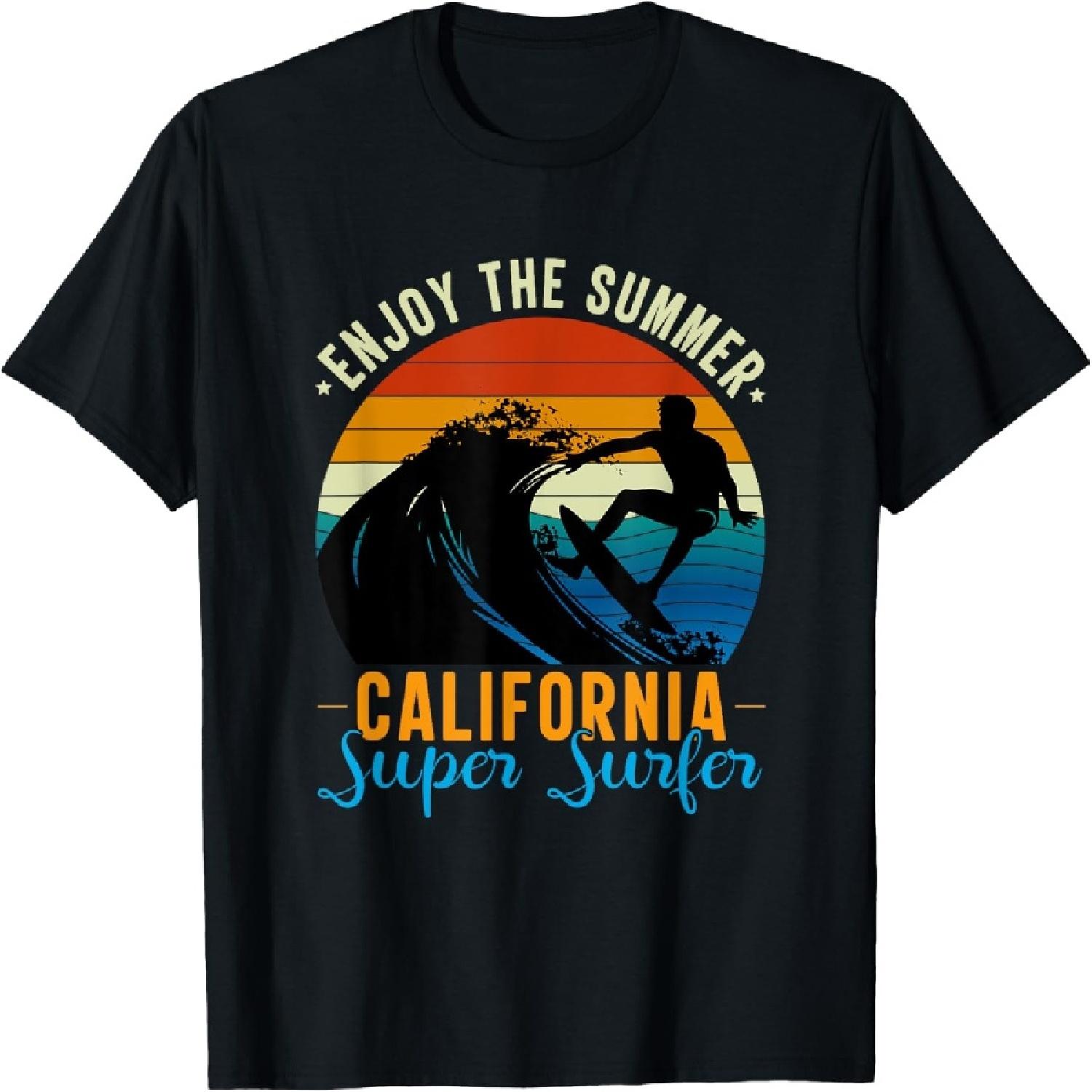 

Vintage Enjoy The Summer California Sunset T-Shirt XXXXXL різнокольоровий