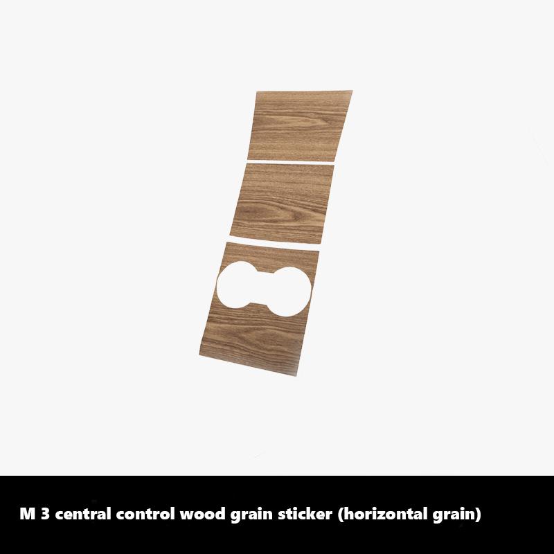 Adesivo do Painel de Controle Central Para Tesla Model 3 2017-2020 Grão de Madeira Acessórios para Carro Interior Protetor Modelo Três