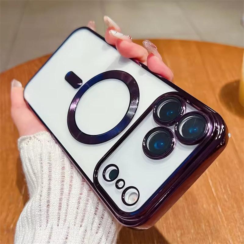 High Quality Plating Silicone Case For IPhone 17 Air 17 Pro Max Magnetic Wireless Charg Camera Protect Cover