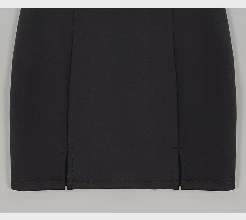 Slimming High-Waist Dongdaemun Skirt: Sexy Slit, Body-Conscious Fit for Women