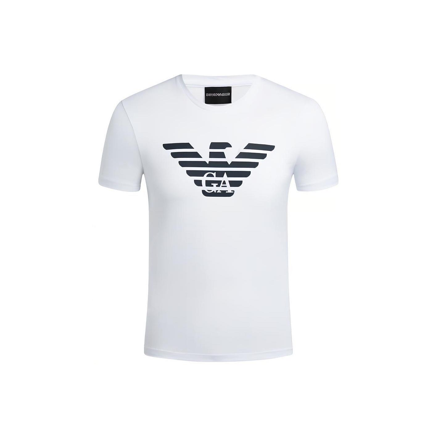 Emporio Armani Mode Adelaar Logo T-shirt Heren tops Wit 8N1T99-1JNQZ-0100 L