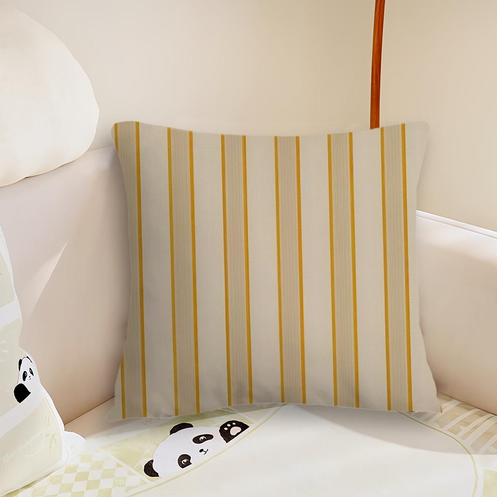 Fashion Stripes Design Art Cushion Cover Pillow Case Plush Fabric Soft Double Sided Print Sofa Cushion Cover Throw Pillow Covers