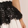 Black Water-soluble Lace Elastic Waist Seal Elegant and Stylish D-buckle Adjustment Waist Seal