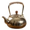 Handcrafted Large Copper Teapot 750ml 1000ml Vintage Style Kettle Gongfu Tea Brewing With Hammered Finish