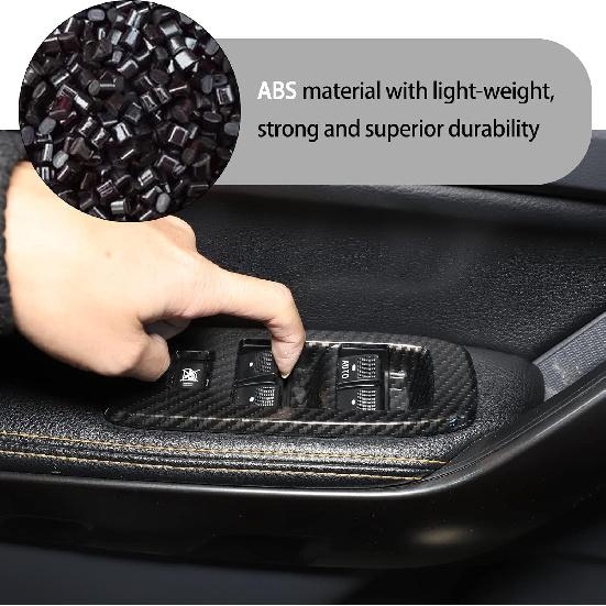 Lcojicep Window Lift Switch Cover Compatible with Ranger 2015-2021/Ford Everest, Window Lift Switch Cover Interior Button Trim Kit,Interior