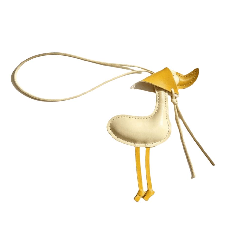 PU Bag Pendant Yellow Duck Cartoon Car Keyring Cute Duck Keychain Daily Use