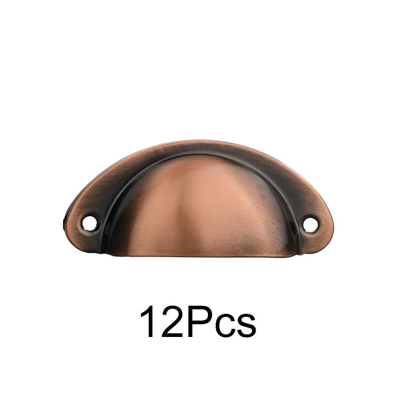 12Pcs/Set Hardware Handle Wardrobe Durable Drawer Pulls Push-pull Furniture Kitchen Cabinet Door Knobs Iron