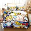 Popular Anime Dragon Ball Super Saiyan Son Goku Duvet Cover Bedding Set Double Twin For Kids Boys Bedclothes Quilt Cover Gi