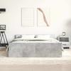 Bed Frame with Headboard and Footboard Concrete Grey 120 x 200 cm