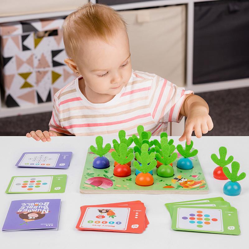Wooden Bubble Dragon Carrot Building Blocks Brain Puzzle For Kids Toys Learning