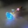 2pcs Led Valentine's Day Mother's Day Gift 24K Foil Plated Roses Artifical Flowers Wedding Decor Lighting Roses Creative Gift