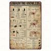Bowhunting Knowledge Vintage Metal Tin Sign  Educational Wall Art for Hunters Perfect Home Office Cabin or Garage Deco