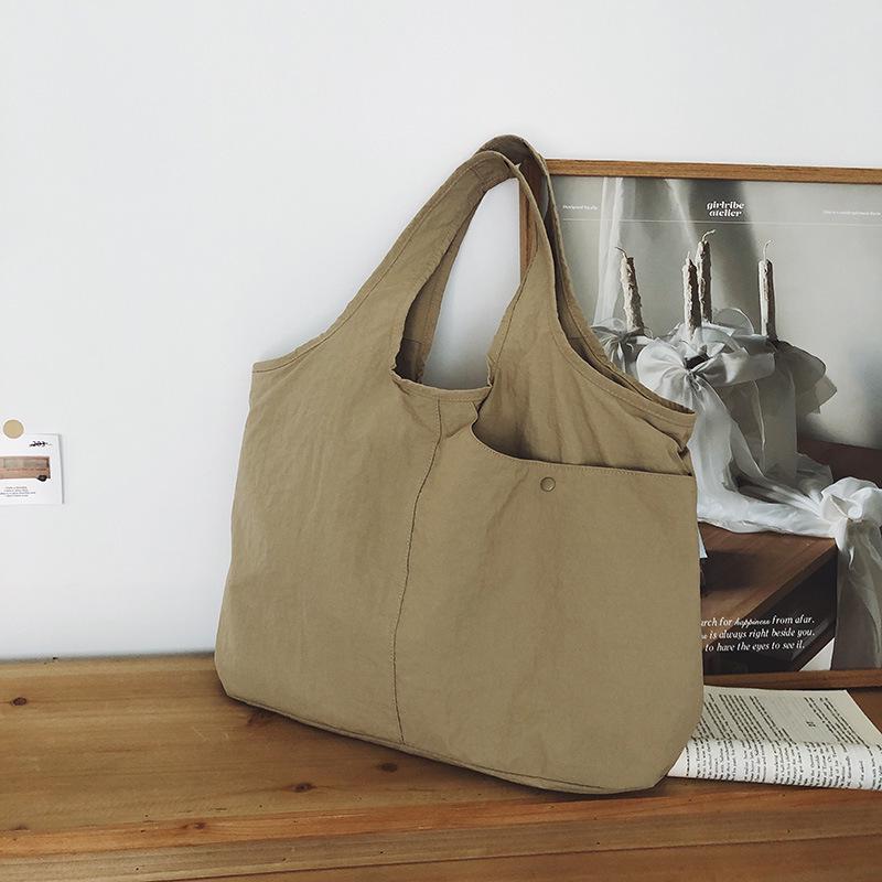 Japanese-Inspired Large Capacity Tote - Lightweight, Versatile Handheld or Shoulder Cloth Bag for Women