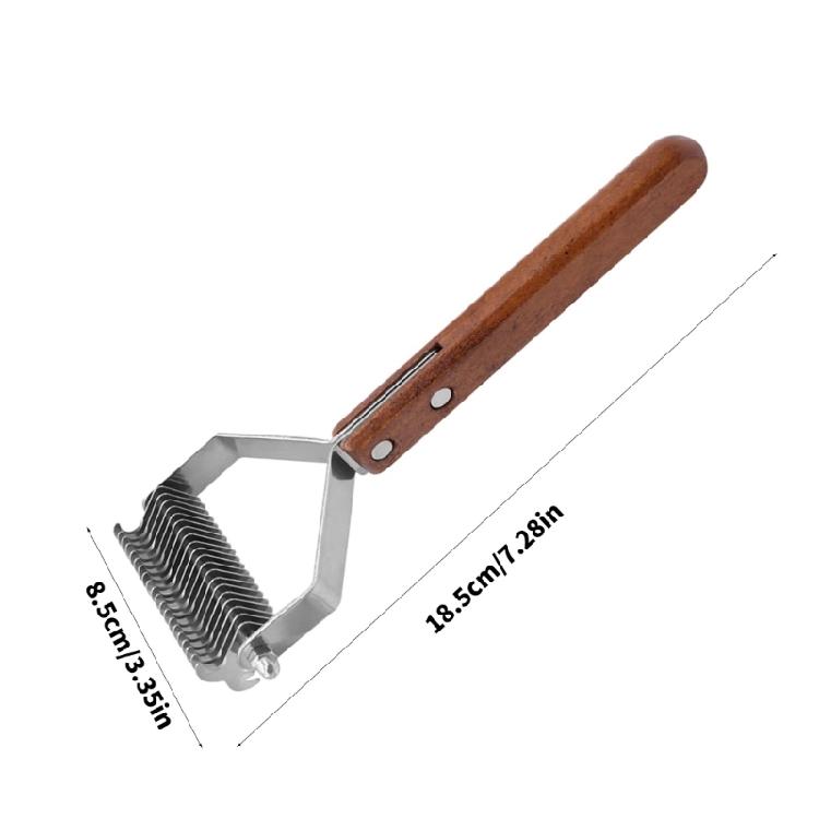 Dog Grooming Tool Wood Deshedding Brush Removes Loose Hair Massage Comb For Regular Coat Maintenance
