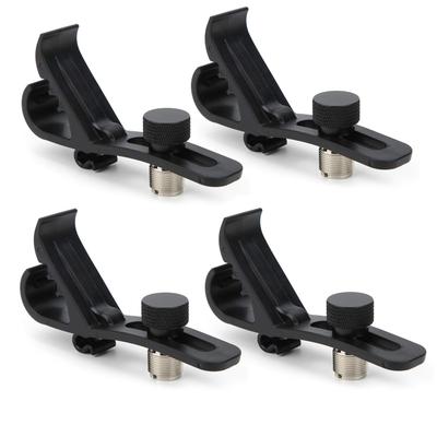 Drum Microphone Fixed Clamp Set of Three Groove Adjustable for Musical Instruments and Drum Versatile Clips, Holders, 4, Shockproof, Points, Height,