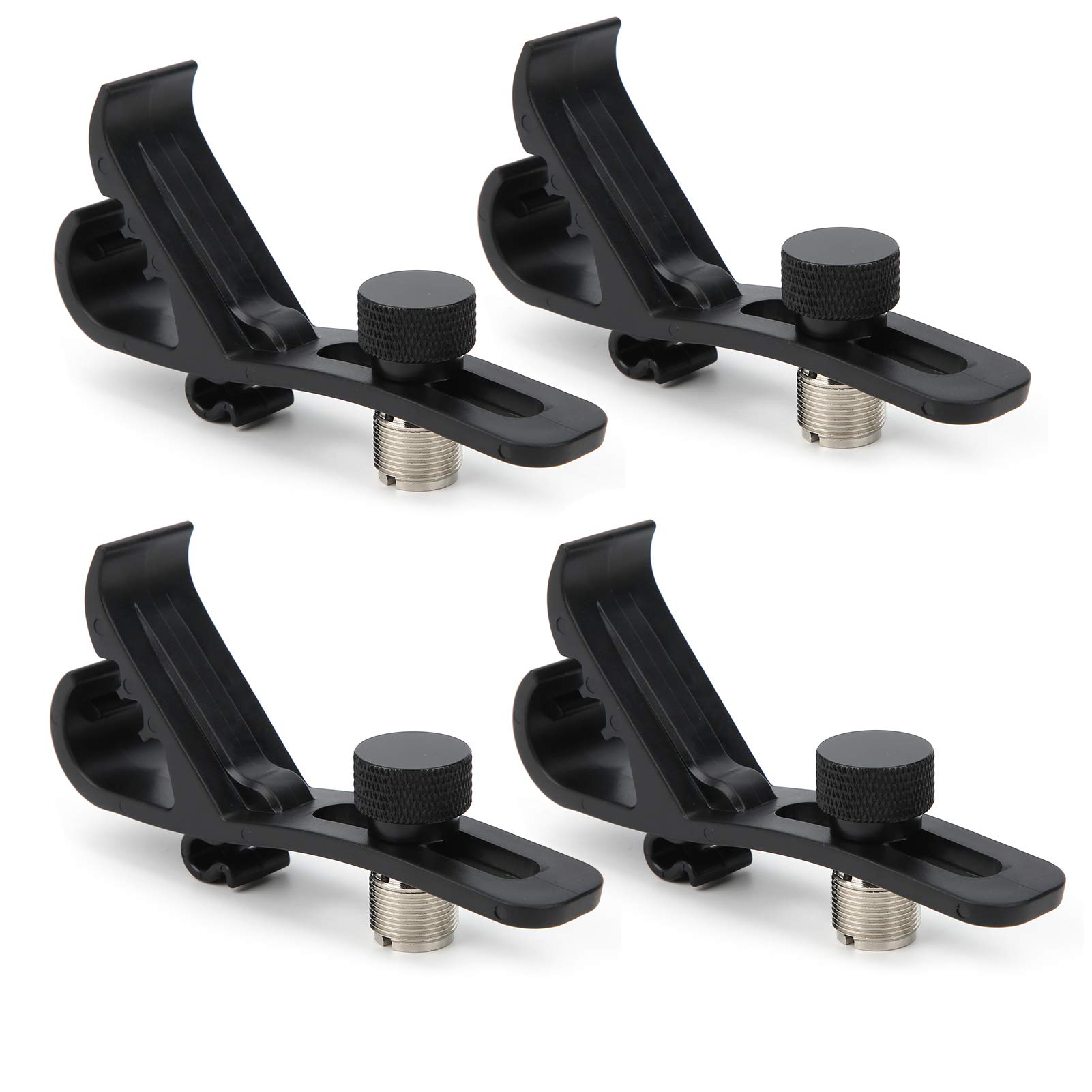 

Drum Microphone Clips, Fixed Clamp Holders, Set of 4, Shockproof, Three Groove Points, Adjustable Height, for Musical Instruments and Drum Playing,