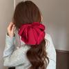 Korean Black Red Pearl Bow Hair Clips Shark Hair Claw Clip Hairpins Spring Clip  Ponytail Barrettes Hair Accessories