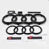 3D ABS Sticker Car Styling Hood Front Grille Quarrto Rear Trunk Middle Sline For Audi Q2 2016-2018 Emblem Badge Auto Accessories