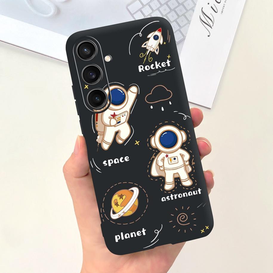 For Samsung A25 5G 2023 Case SM-A256B Cute Astronaut Duck Slim Soft Silicone Back Phone Cover For Samsung A55 A35 5G A356B Coque