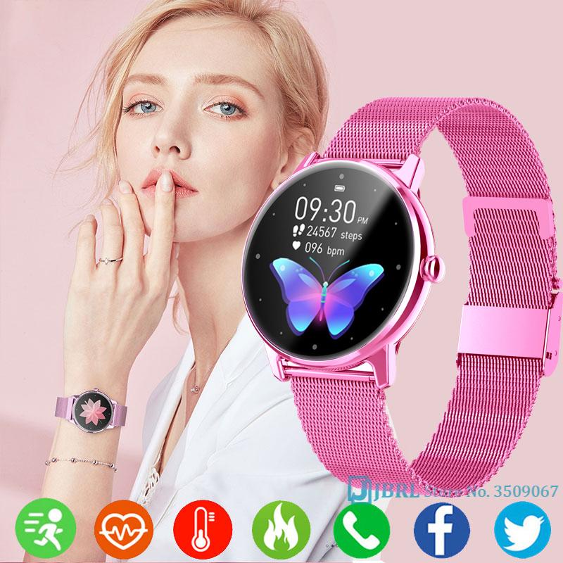 Buy Fashion Smart Watch Ladies Heart Rate Blood Pressure Smartwatch