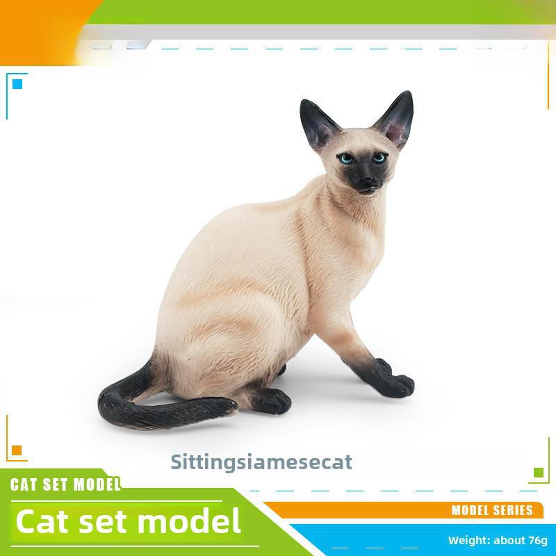 Set Jucării Pisoi Alb-Negru pentru Copii - Ornamente Model Pisică Rurală Chineză