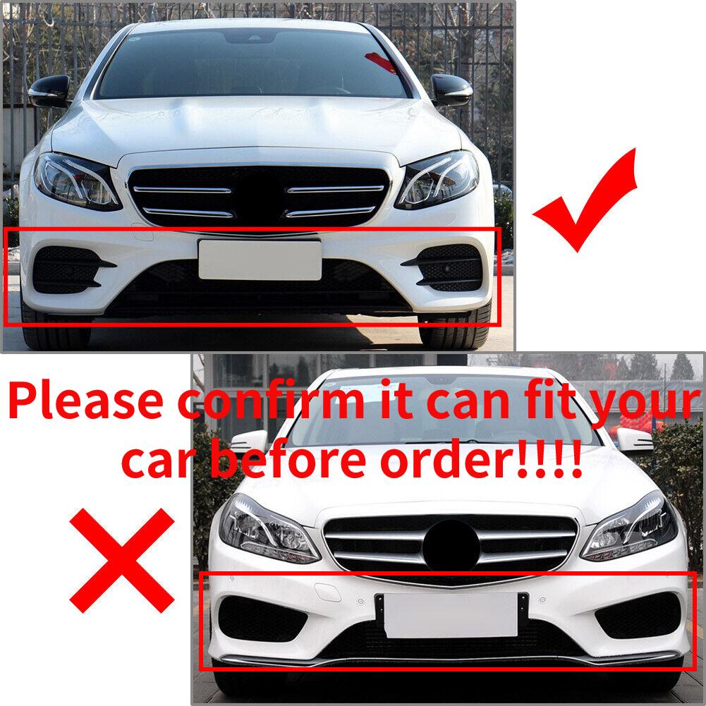 Front Bumper Canards Fog Light Cover Sticker Splitter For Mercedes Benz E Class W213 E260 E300 E53 AMG 2016- Car