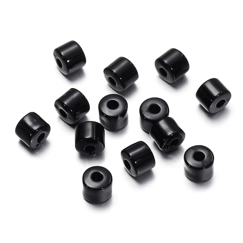 50/100pcs 5x6mm Acrylic Tube Beads Spacer Loose Bead for Necklace Bracelet Earrings Findings DIY Jewelry Making Accessories
