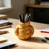 Yousheng Down Jacket Pen Holder, 3D Printed Funny Puffer Jacket Pencil Cup, Small Desk Organizer Storage Box for Home Office Desktop Decor