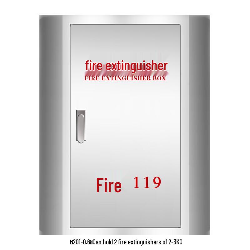 Stainless Steel Curved Fire Extinguisher Storage Box Fits 2x 2-3kg Extinguishers