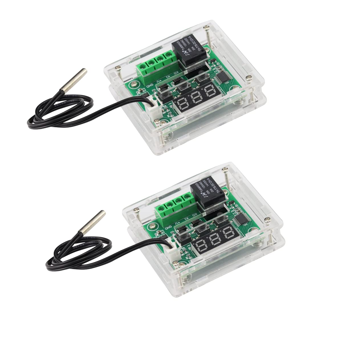 VKLSVAN 2pcs DC XH-W1209 Thermostat Temperature Heat Sensor Switch-50~110℃ Temperature Control Temperature Controller