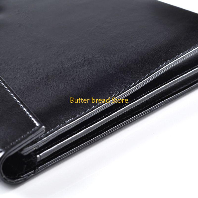 W89C Document File Folder with Password Lock Briefcase PU Leather Office Manager Bag Travel