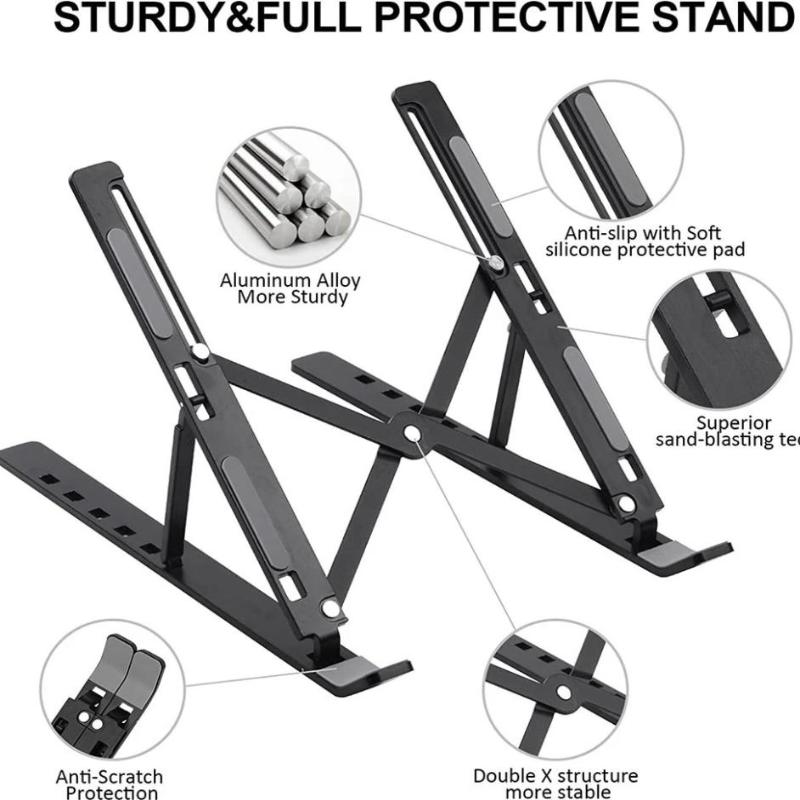 Laptop Stand Metal Material Foldable Portable Laptop Heighten Laptop Holder Bracket Notebook Stand