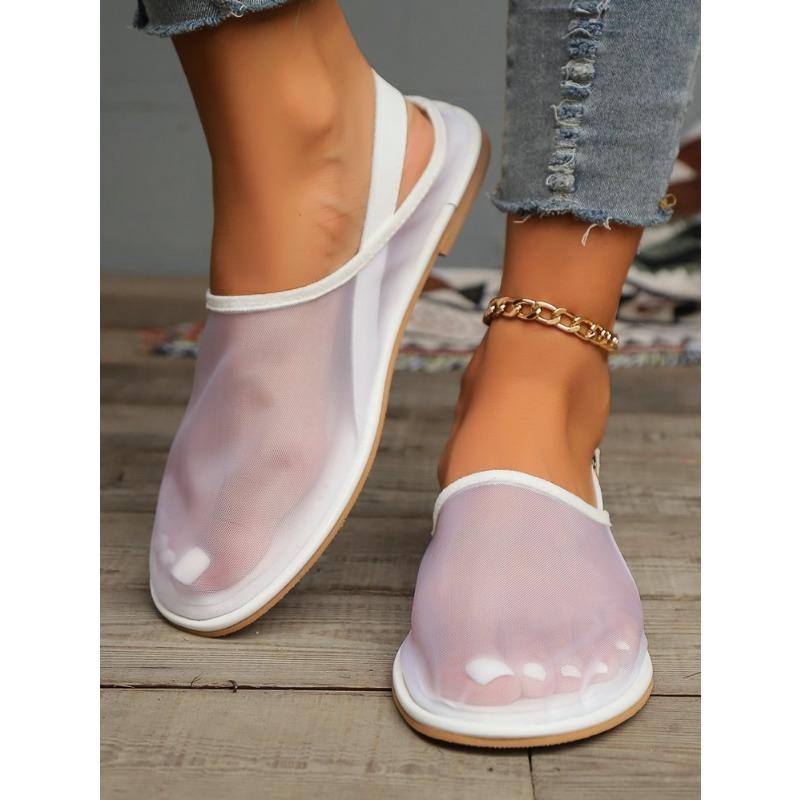 Fashion 2025 Hot Selling Solid Color High Quality Fashionable Women's Sandals Mesh Breathable Comfortable Back Strap Women's Shoes