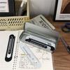 Simple Silver Single Layer Metal Pen Box Stationery Box Pencil Storage Box Pencil Case Pencil Box