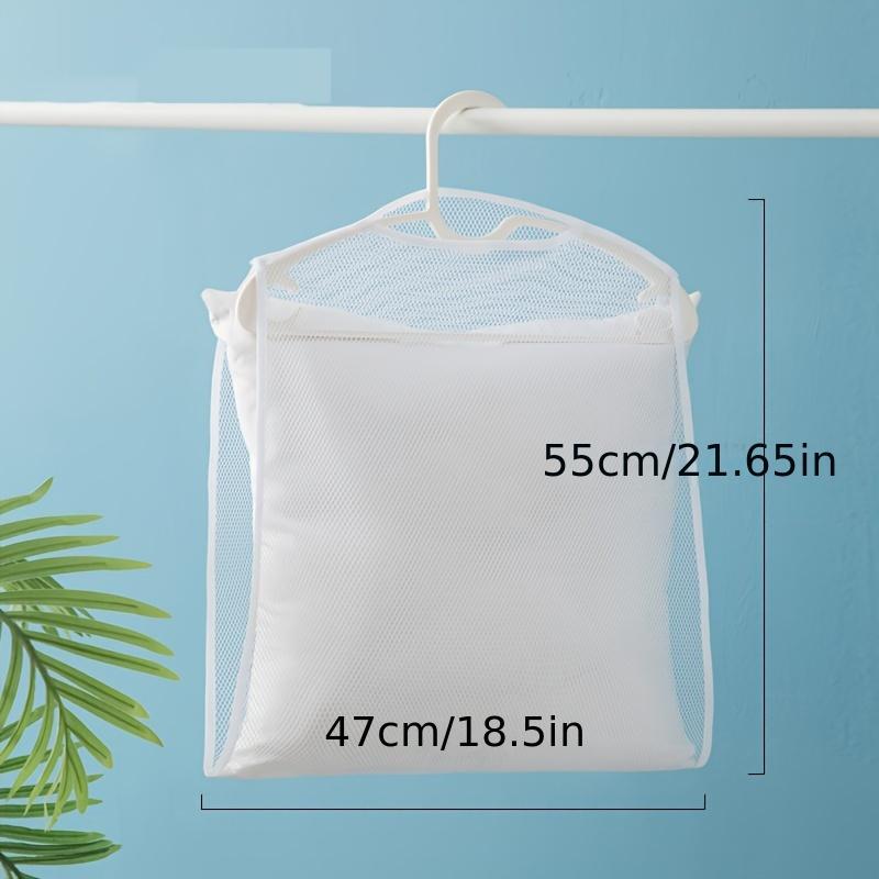2pcs Pillow Clothes Clothes Drying Bag Hanging Drying Bag Outdoor Windproof Pillow Household Balcony Rack Pillow Drying Net