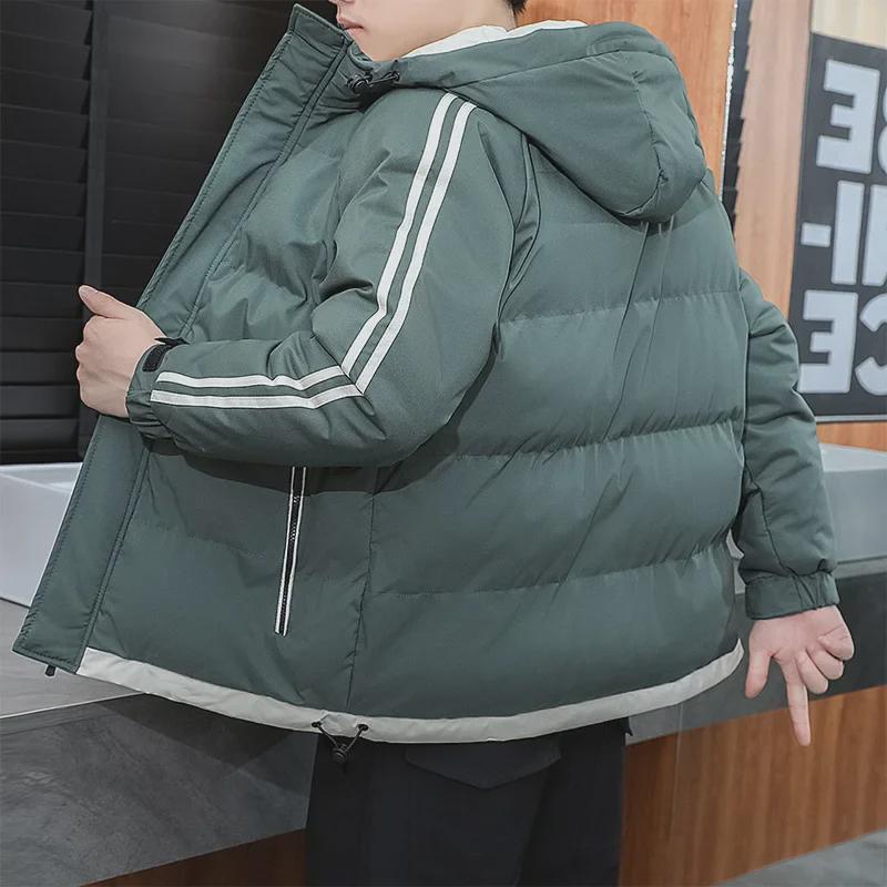 Men's 2024 Autumn/Winter Hooded Down Cotton-Padded Jacket - Casual and Thickened Style