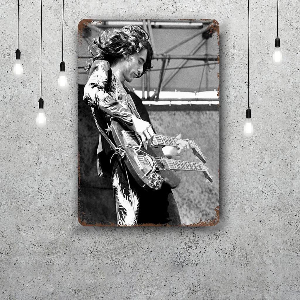 Jimmy Page Metal Signs Wall Decor Vintage Tin Signs Captain Metal Poster Decor for Bar Pub Club Wall Decoration