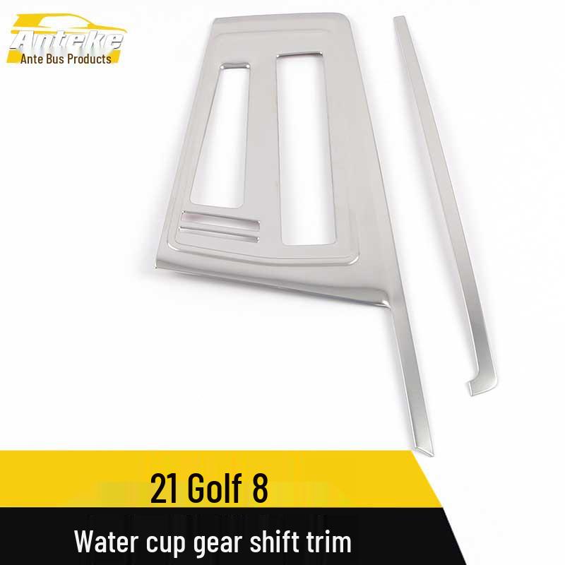 Compatible with 21 Golf 8 Models, This Set Includes Gear Shift Trim and Dashboard Decorative Stickers for the Center Console and Cup Holder.