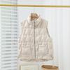 Autumn and winter new stand-up collar white duck down light down jacket vest women's casual solid color vest vest jacket tide
