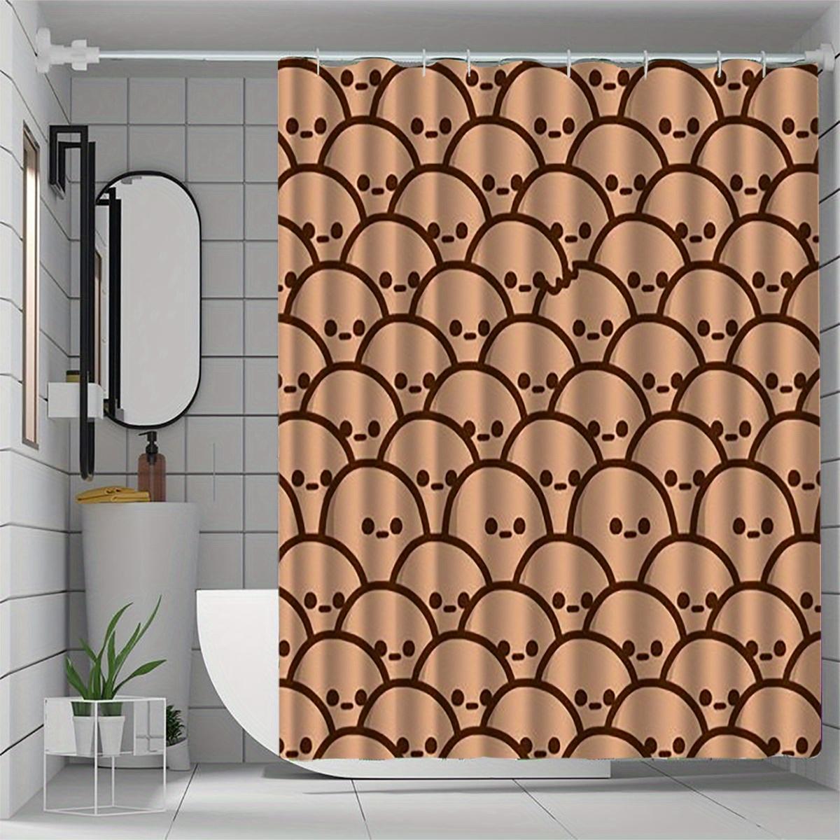 

Small Potato Shower Curtain - Elegant & Anti-Fog, Artistic Potato Pattern, Durable Polyester, Includes Hooks, Modern Bath Decor W60H190(CM)-1 Pcs