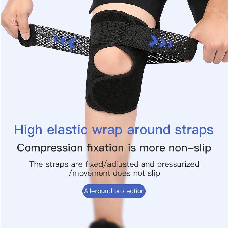 1 adjustable elastic knee pad, breathable, non slip, and positioned compression, providing stable support for sports and fitness