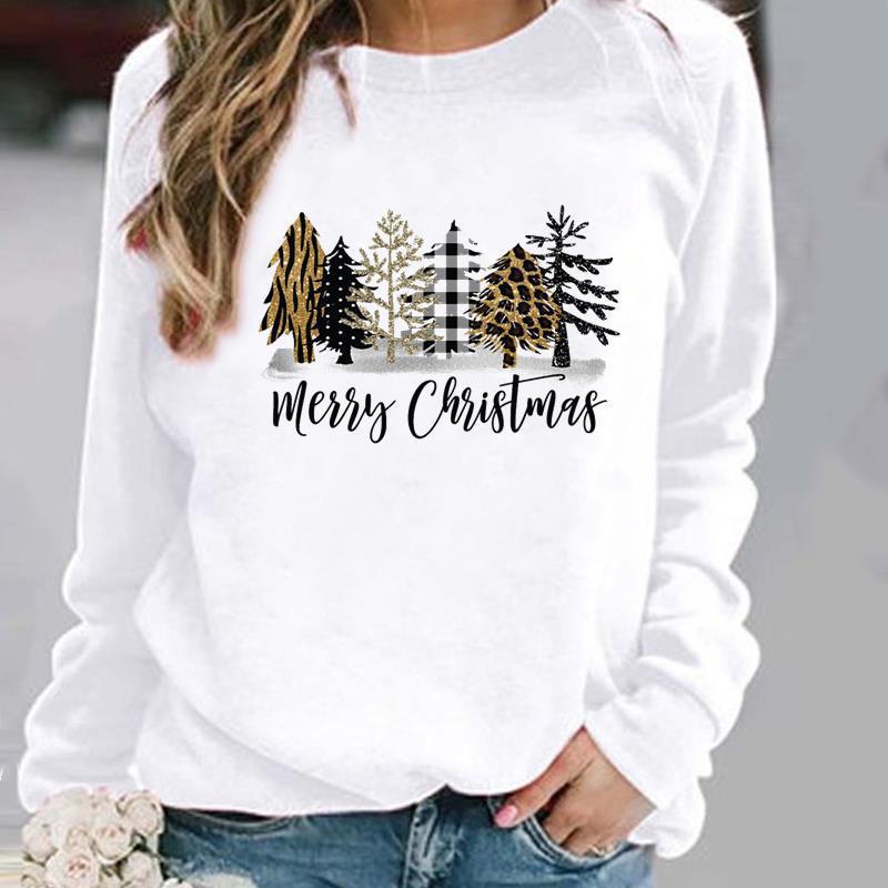 Women's Christmas Tree Style Pullover Hoodie