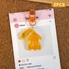 2Pcs Creative Color Change Duck Keychain  Colorful Roast Duck Keychain Novelty Cute Backpack Decoration Accessories Gifts