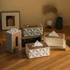 Minimalist Wooden Lid Tissue Box Elegant Desktop Paper Box Napkin Dispenser  Bedroom