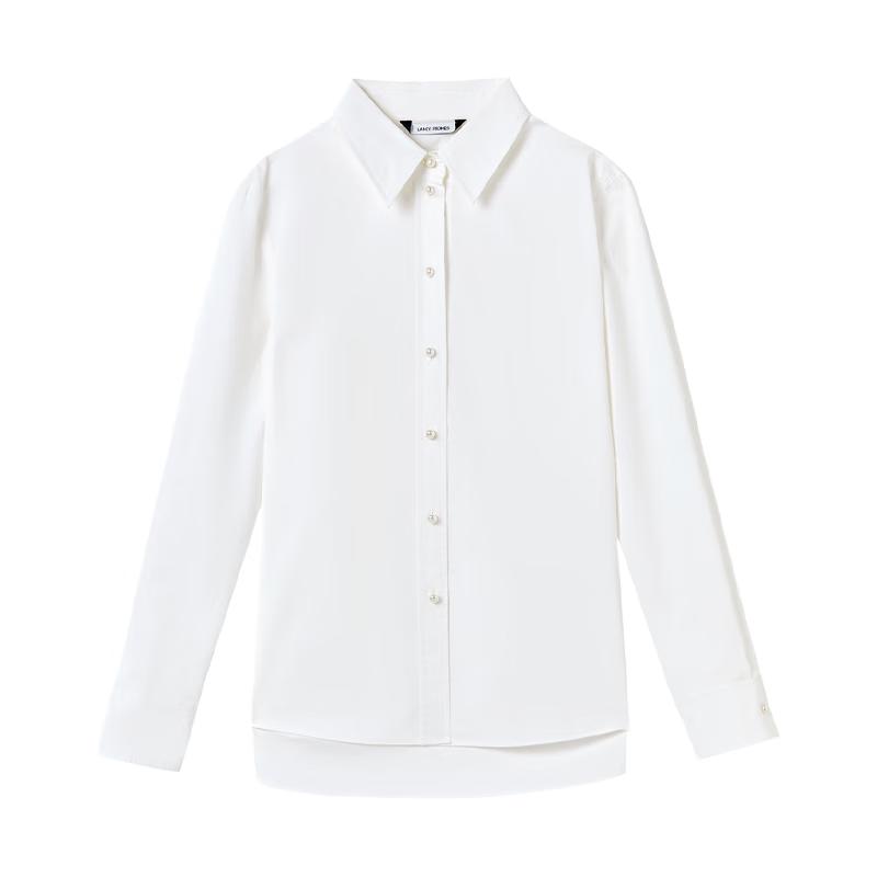 Langzi Women's White Retro Long Sleeve Shirt