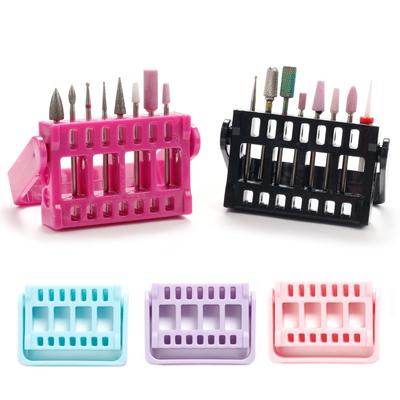 16 slot per punte per aneto per unghie, organizer per testa di smerigliatura delle unghie, espositore per punte per trapano per unghie, che mostra lo strumento per manicure