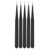 5Pcs Tweezers Stainless Steel AntiStatic Nipper Picking Tool Sewing Accessories Black(Straight Head )